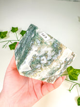 Load image into Gallery viewer, Moss Agate Standing Cube (52A)