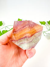 Load image into Gallery viewer, Rainbow Fluorite Standing Cube (36F)