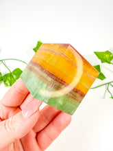 Load image into Gallery viewer, Rainbow Fluorite Standing Cube (32X)