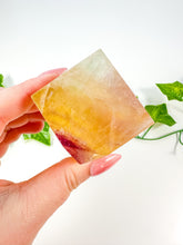 Load image into Gallery viewer, Rainbow Fluorite Standing Cube (32P)