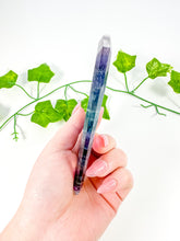 Load image into Gallery viewer, Rainbow Fluorite Heart on Stand (52B)