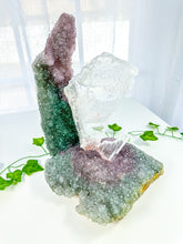 Load image into Gallery viewer, Amethyst & Gypsum Statement Flower (420A)