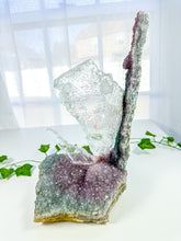 Load image into Gallery viewer, Amethyst & Gypsum Statement Flower (420A)