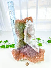 Load image into Gallery viewer, Amethyst & Gypsum Statement Flower (322C)