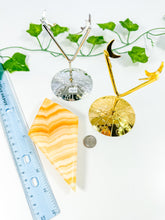 Load image into Gallery viewer, Orange Calcite Diamond on Stand (56D)