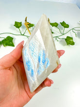 Load image into Gallery viewer, Rainbow Moonstone Diamond on Stand (58A)