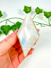 Load image into Gallery viewer, Rainbow Moonstone Diamond on Stand (32A)