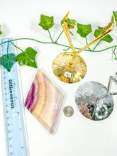 Load image into Gallery viewer, Rainbow Fluorite Diamond on Stand (48D)