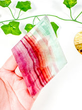 Load image into Gallery viewer, Rainbow Fluorite Diamond on Stand (42E)