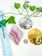 Load image into Gallery viewer, Rainbow Fluorite Diamond on Stand (38S)