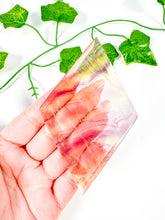 Load image into Gallery viewer, Rainbow Fluorite Diamond on Stand (35L)