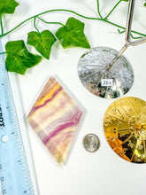 Load image into Gallery viewer, Rainbow Fluorite Diamond on Stand (35L)