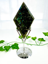 Load image into Gallery viewer, Labradorite Diamond on Stand (52o)