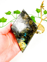 Load image into Gallery viewer, Labradorite Diamond on Stand (49M)