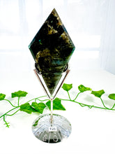 Load image into Gallery viewer, Labradorite Diamond on Stand (42S)