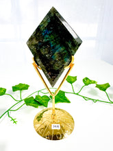 Load image into Gallery viewer, Labradorite Diamond on Stand (39A)