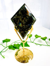 Load image into Gallery viewer, Labradorite Diamond on Stand (39A)