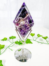 Load image into Gallery viewer, Chevron Amethyst Diamond on Stand (45A)