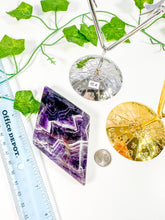 Load image into Gallery viewer, Chevron Amethyst Diamond on Stand (45A)