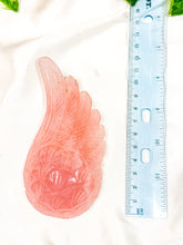Load image into Gallery viewer, Rose Quartz Angel Wing (55G)