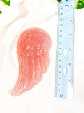 Load image into Gallery viewer, Rose Quartz Angel Wing (55H)