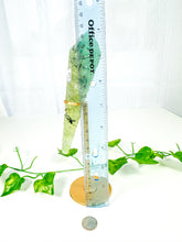 Load image into Gallery viewer, Prehnite Wand on Stand (62P)