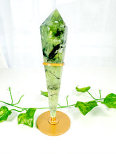 Load image into Gallery viewer, Prehnite Wand on Stand (58P)