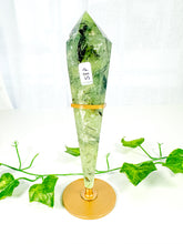Load image into Gallery viewer, Prehnite Wand on Stand (58P)
