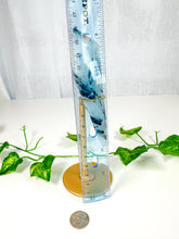 Load image into Gallery viewer, Tourmalinated Quartz Wand on Stand (55t)