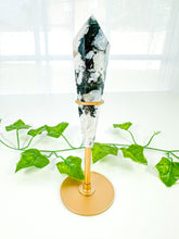 Load image into Gallery viewer, Rainbow Moonstone Wand on Stand (48M)