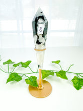 Load image into Gallery viewer, Rainbow Moonstone Wand on Stand (48R)