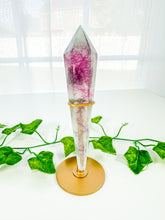 Load image into Gallery viewer, Candy Rainbow Fluorite Wand on Stand (52M)