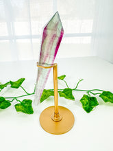 Load image into Gallery viewer, Candy Rainbow Fluorite Wand on Stand (52M)