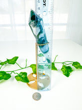 Load image into Gallery viewer, Moss Agate Wand on Stand (42M)