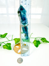 Load image into Gallery viewer, Moss Agate Wand on Stand (42o)