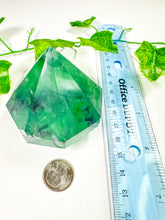 Load image into Gallery viewer, Green Emerald Fluorite Gem Cut Diamond (54t)