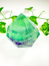 Load image into Gallery viewer, Green Emerald Fluorite Gem Cut Diamond (38F)