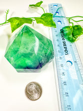 Load image into Gallery viewer, Green Emerald Fluorite Gem Cut Diamond (38F)