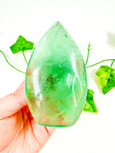 Load image into Gallery viewer, Green Emerald Fluorite Flame (27B)