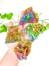 Load image into Gallery viewer, Titanium Rainbow Aura Bismuth Freeform (XS-L)