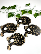 Load image into Gallery viewer, Wooden Sleeping Cat Sphere Stand