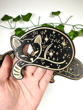 Load image into Gallery viewer, Wooden Sleeping Cat Sphere Stand