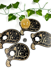 Load image into Gallery viewer, Wooden Sleeping Cat Sphere Stand