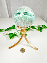 Load image into Gallery viewer, Gold Sphere Stand (Spin)