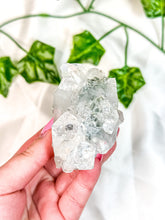 Load image into Gallery viewer, Clear Apophyllite Cluster on Blue Chalcedony Specimen #4