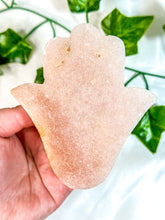 Load image into Gallery viewer, Pink Amethyst Hamsa Hand (45B)