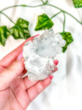 Load image into Gallery viewer, Clear Apophyllite Cluster on Blue Chalcedony Specimen #4