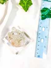 Load image into Gallery viewer, Apophyllite Cluster & Peach Stilbite Mineral Specimen on Display (38A)