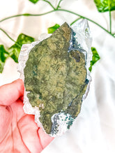 Load image into Gallery viewer, Clear Apophyllite Cluster on Blue Chalcedony Specimen #2