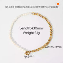 Load image into Gallery viewer, Treasure Pearl Chain Necklace | Fine Jewelry